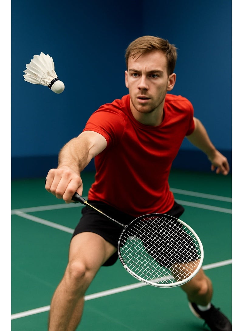 Wish Premium Grade Feather Shuttlecock Pro -808 - 6 Pc Tube Of Durable Feather Shuttlecocks With Cork Tips 23x10.5x6.5 Cm White - Image 4